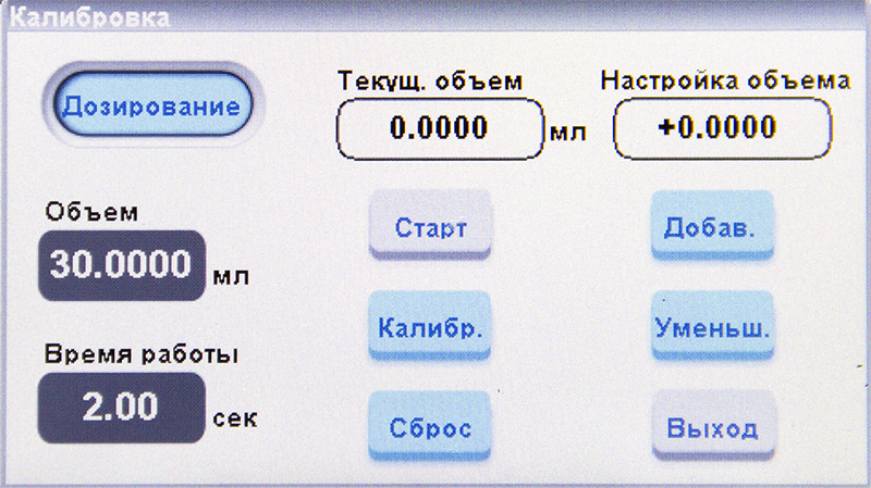 Русифицированное меню перистальтических насосов Shenchen серии V