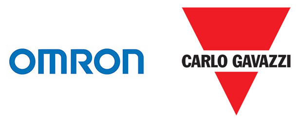Логотипы Omron и Carlo Gavazzi