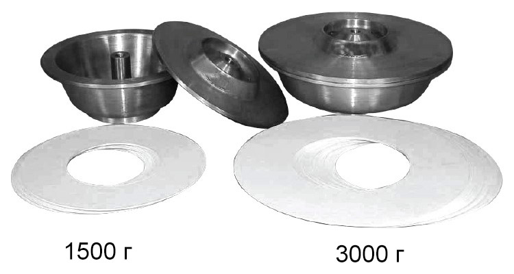 Центрифужные тарелки различной вместимости