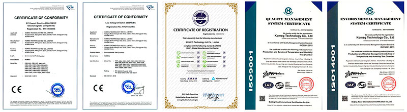 Сертификаты соответствия Komeg